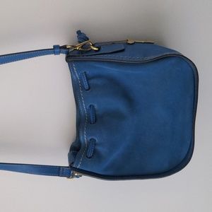 Blue Suede Fossil Bag